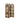 LIVARA Foldable 3-Panel Woven Rattan Bamboo Room Divider with Magazine Rack Arched Design