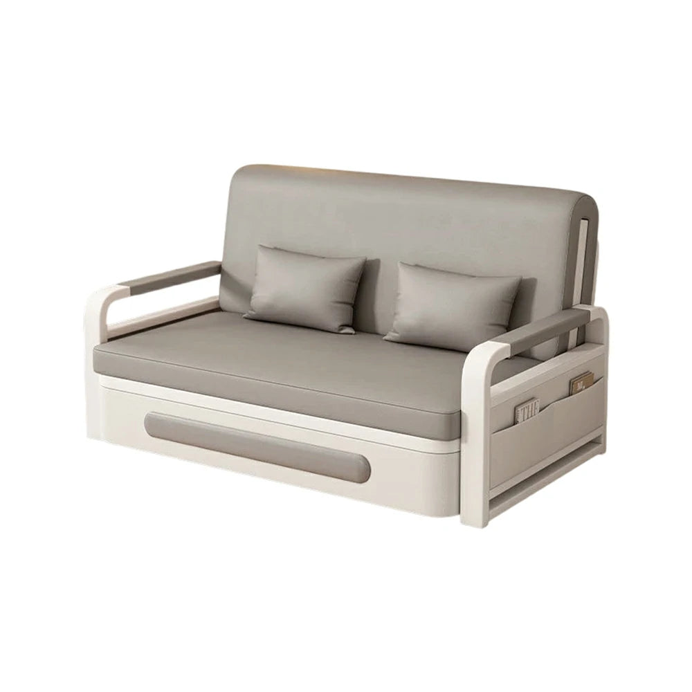 LIVARA 85/108/128/158cm Length Carbon Steel Frame Sofa Bed with Built-in Storage - Grey