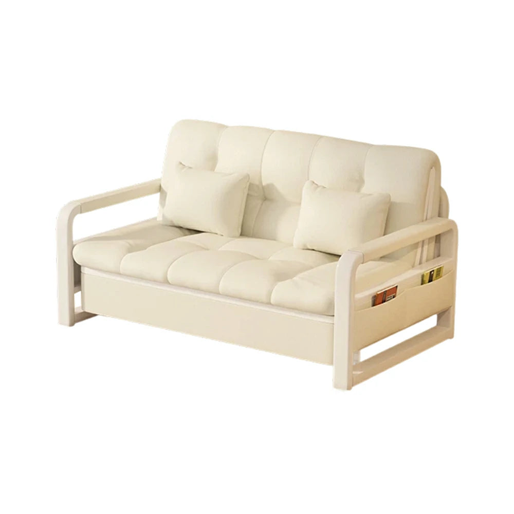 LIVARA 82/108/128/158cm Length Heavy-duty Steel Frame Sofa Bed with Built-in Storage - Beige