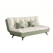 LIVARA 120/150/180/190cm Length Convertible Cat Claw Fabric Sofa Bed - Green&White