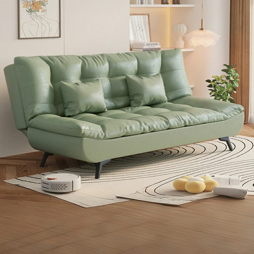 LIVARA 120/150/180/190cm Length Convertible Cat Claw Fabric Sofa Bed - Green