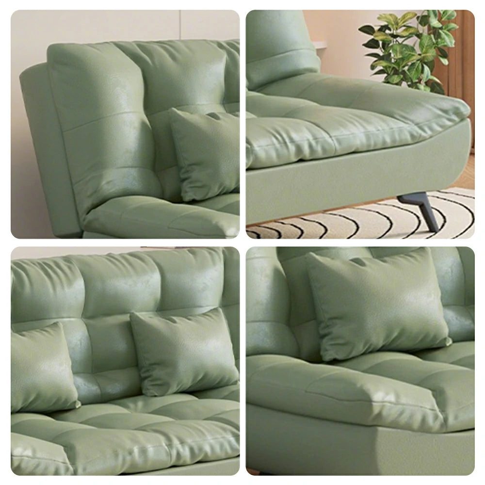 LIVARA 120/150/180/190cm Length Convertible Cat Claw Fabric Sofa Bed - Green