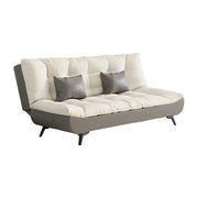 LIVARA 120/150/180/190cm Length Convertible Cat Claw Fabric Sofa Bed - Grey&White