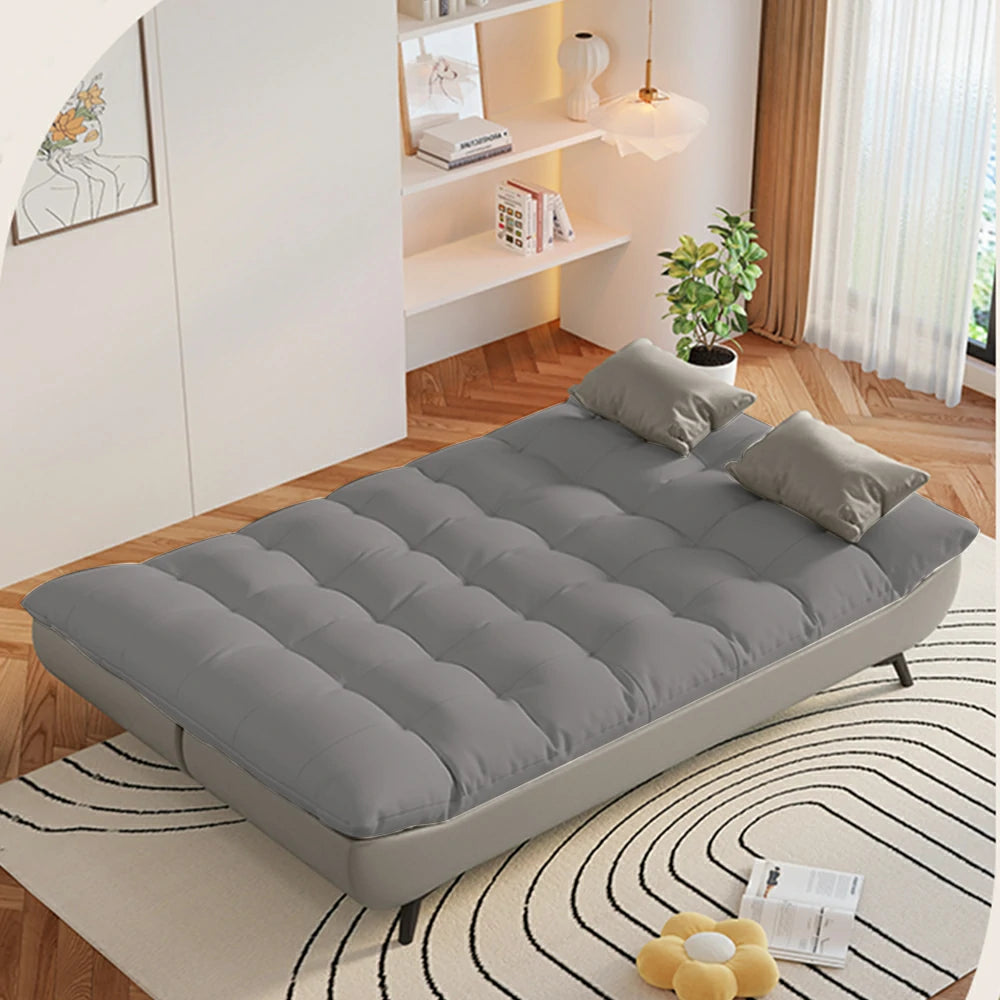 LIVARA 120/150/180/190cm Length Convertible Cat Claw Fabric Sofa Bed - Grey