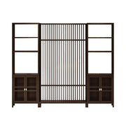 LIVARA Bamboo One Left One Right Double Door Cabinet With 71Cm 91Cm Screen Partition