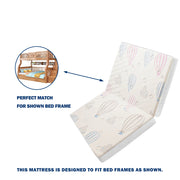 LIVARA Eco-friendly Synthetic Coir Cotton Latex Foldable Mattress for 1.5m Solid Wood Frame Bunk Bed