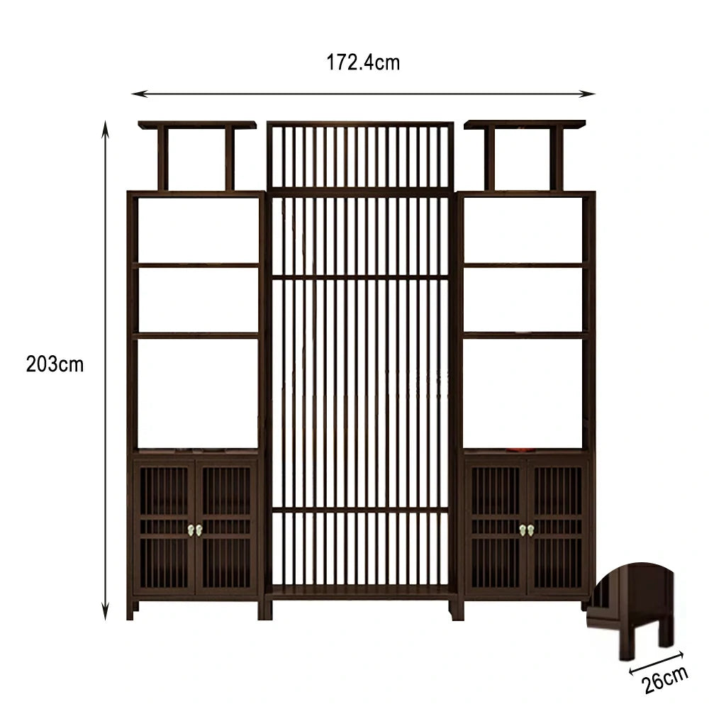 LIVARA Bamboo Raises Two Storage Cabinets With 71Cm And 91Cm Screens