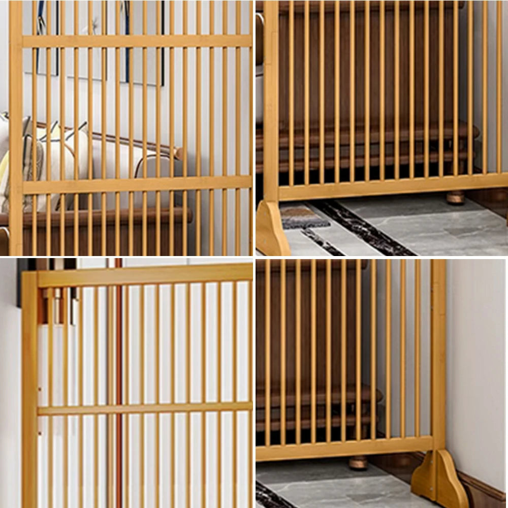 LIVARA Bamboo High Screen Partition 71Cm 100Cm Wood Color Walnut Color