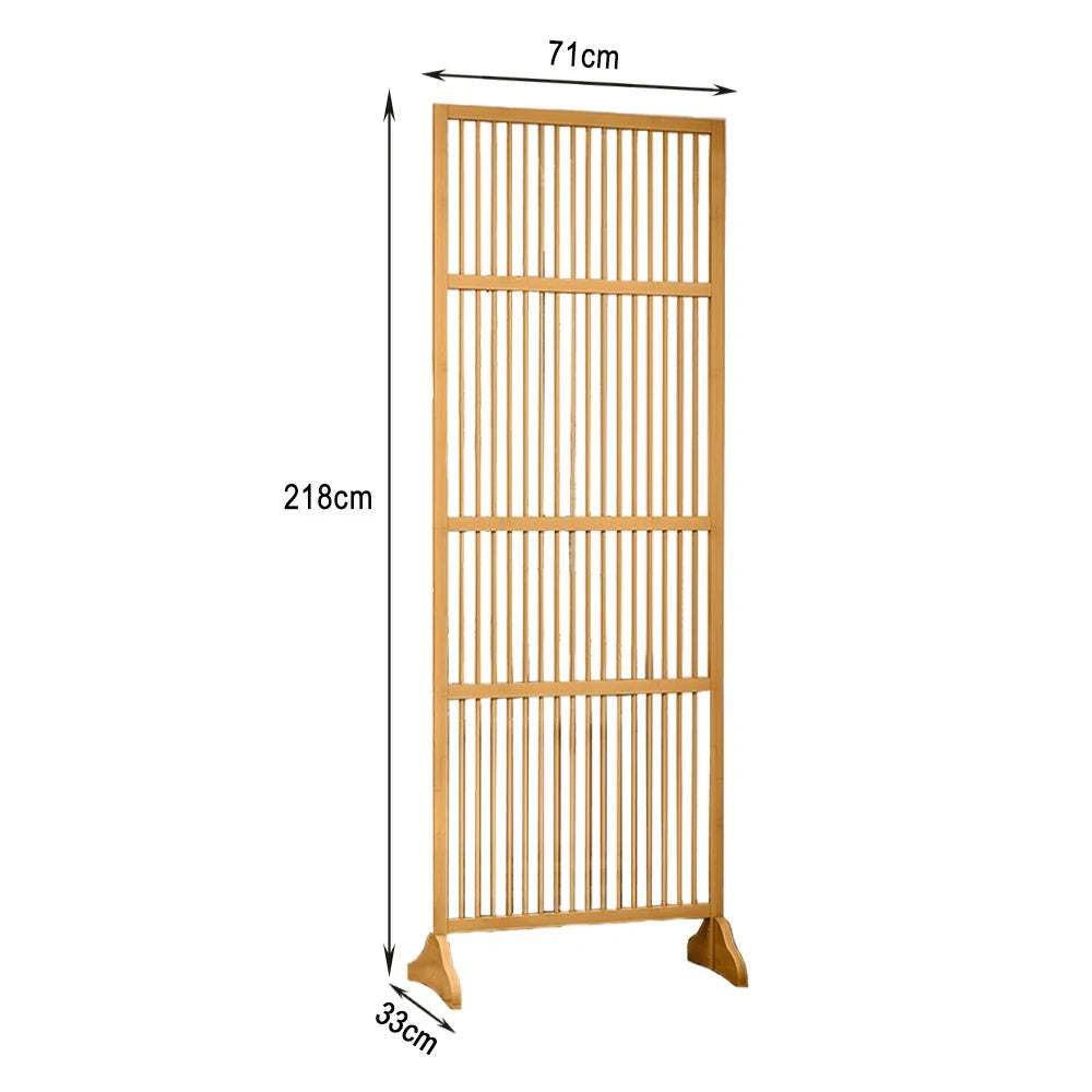 LIVARA Bamboo High Screen Partition 71Cm 100Cm Wood Color Walnut Color