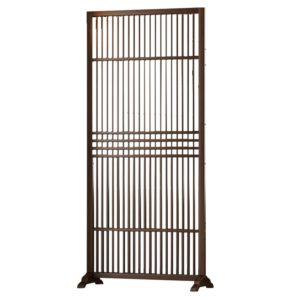 LIVARA Hollow Screen Partition Single 72cm Wood Color/Walnut Color