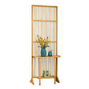 LIVARA Bamboo High Screen Partition 71Cm/100Cm With Storage Platform Wood Color/Walnut Color
