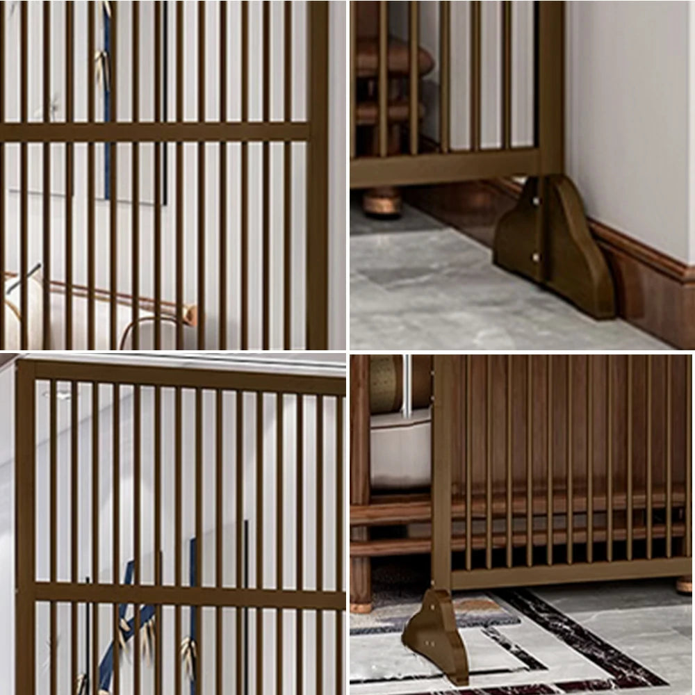 LIVARA Bamboo High Screen Partition 71Cm 100Cm Wood Color Walnut Color