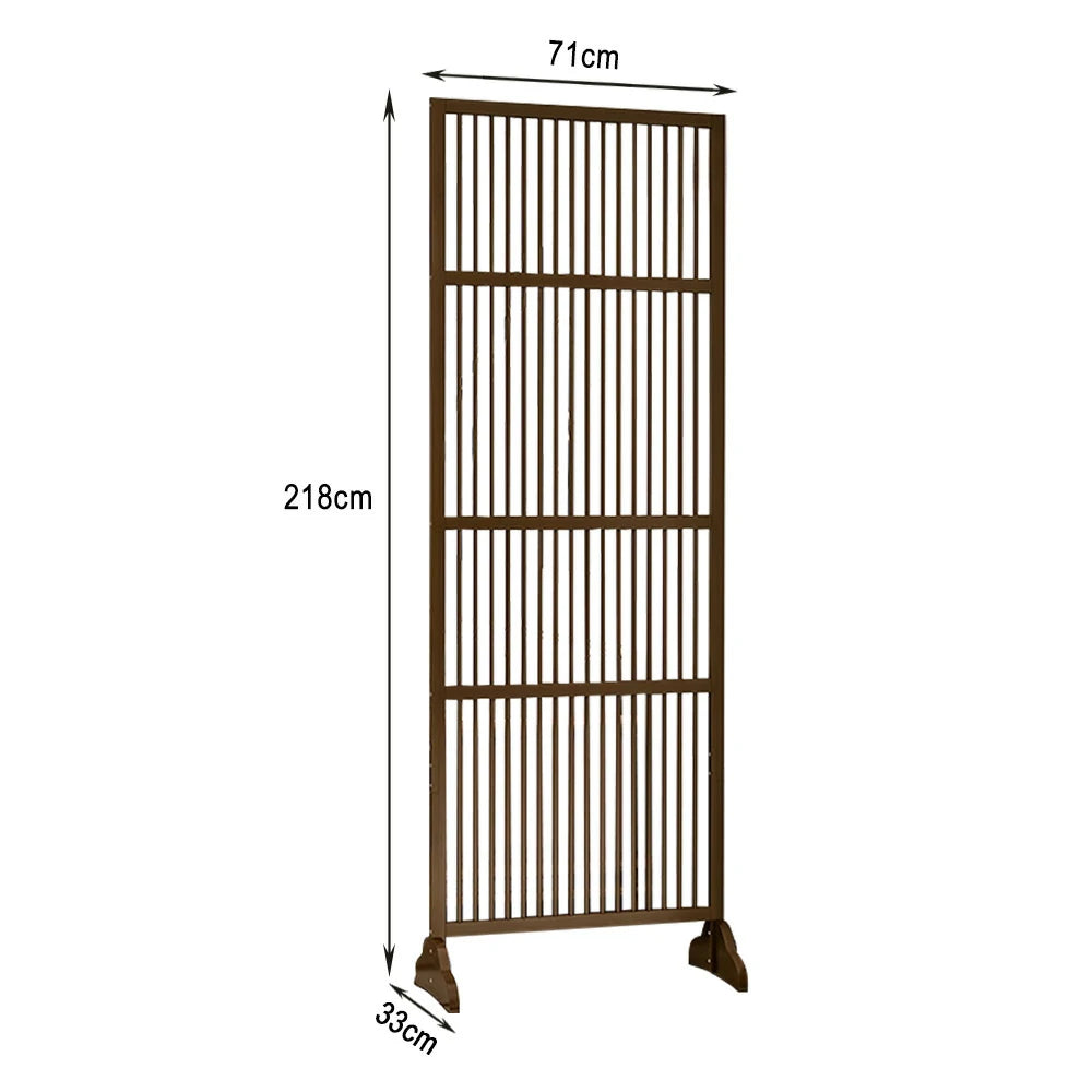 LIVARA Bamboo High Screen Partition 71Cm 100Cm Wood Color Walnut Color