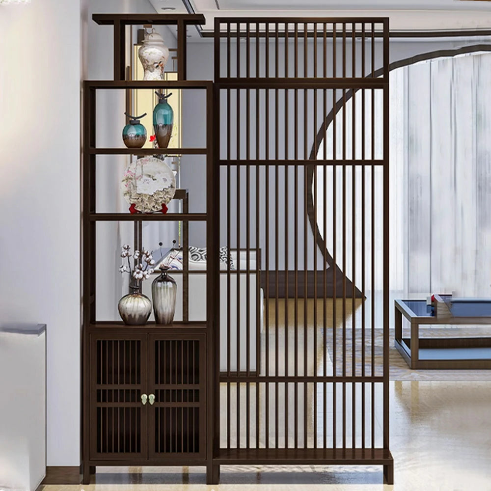 LIVARA Bamboo Height Storage Cabinet With 71Cm And 91Cm Screen Partitions