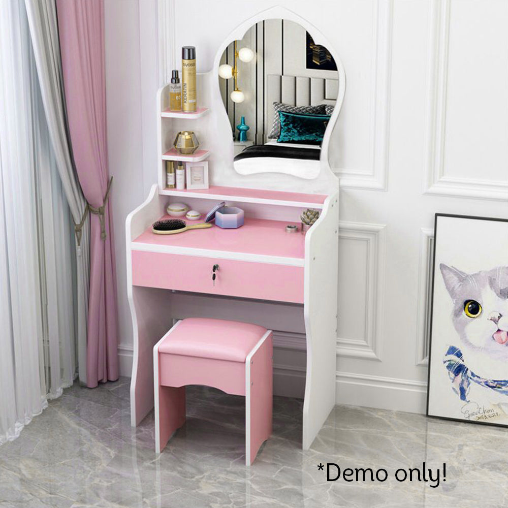 LIVARA 60CM Length Princess Mirror Dressing Table With Stool