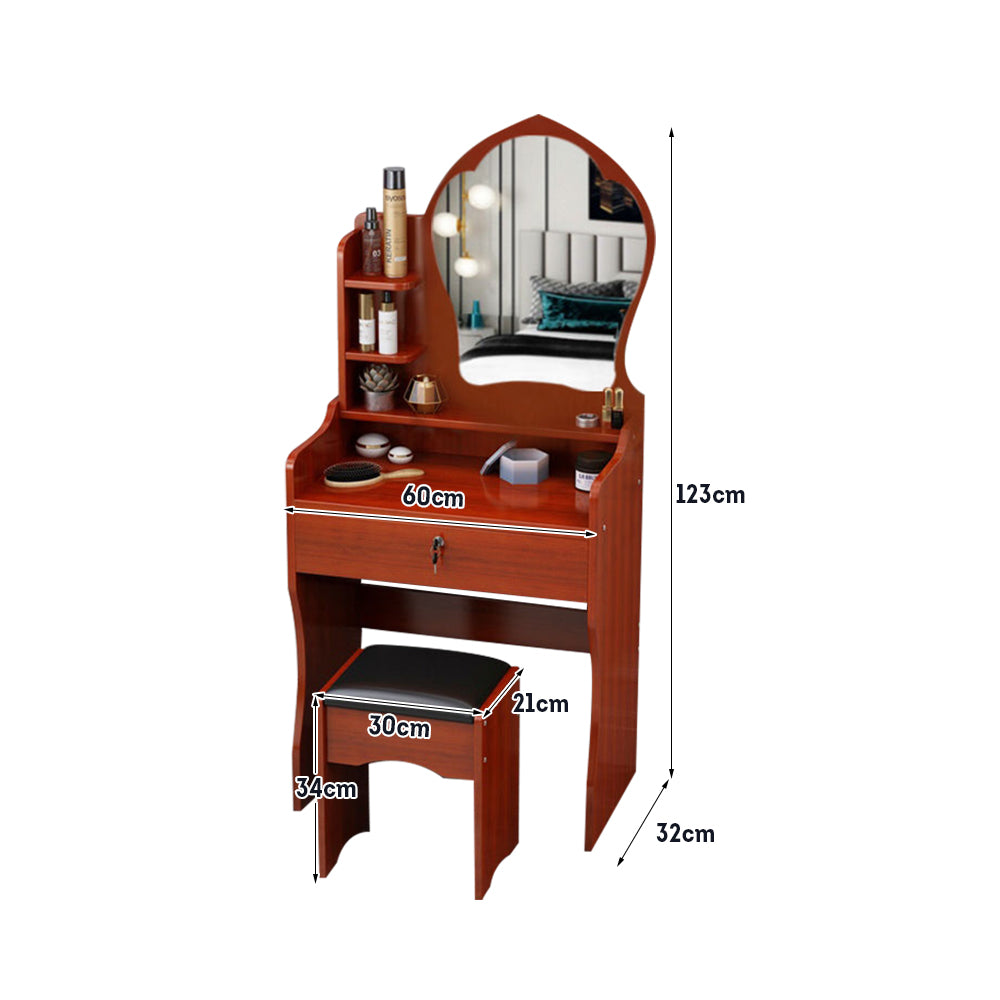 LIVARA 60CM Length Princess Mirror Dressing Table With Stool
