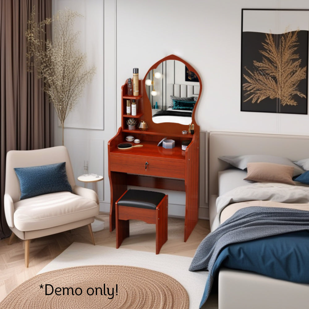 LIVARA 60CM Length Princess Mirror Dressing Table With Stool