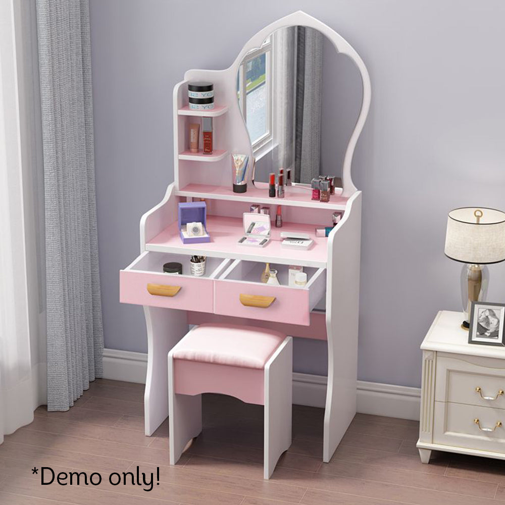 LIVARA 60CM Length Princess Mirror Dressing Table With Stool