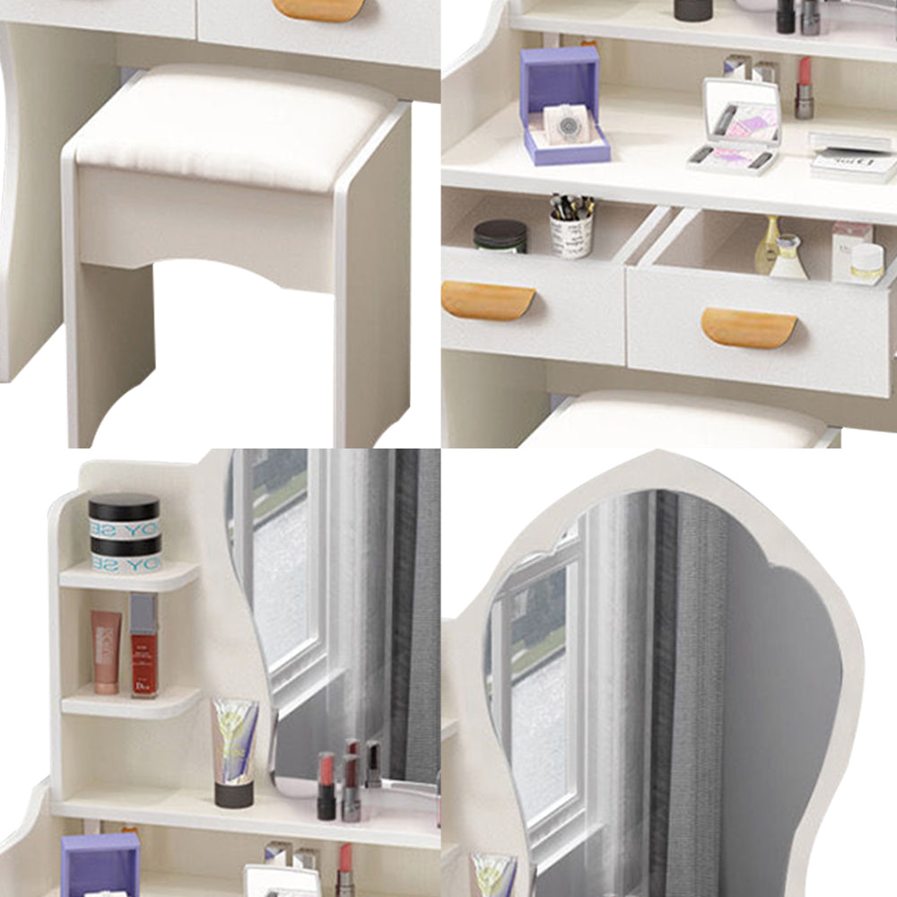 LIVARA 60CM Length Princess Mirror Dressing Table With Stool