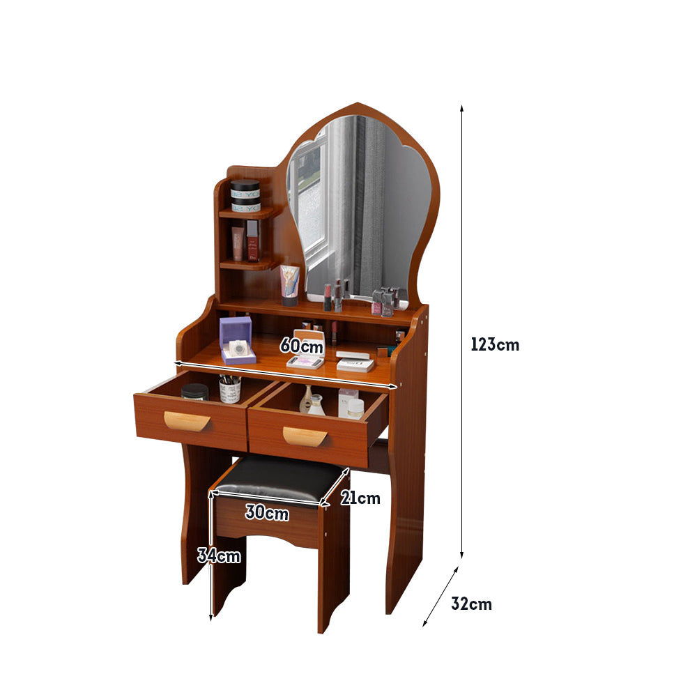 LIVARA 60CM Length Princess Mirror Dressing Table With Stool