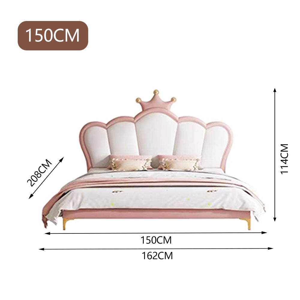 LUXORA B1411 150/180cm Solid Wood Frame Kids Bed-Artificial Leather