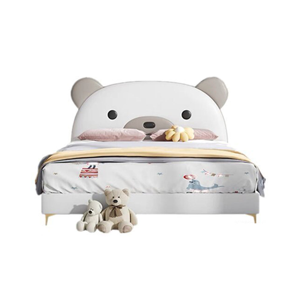LUXORA B1412 150/180cm Solid Wood Frame Cartoon Bear-Shaped Kids Bed