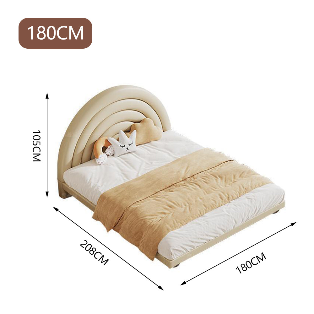 LUXORA B1417 150/180cm Solid Wood Frame Kids Bed-Artificial Leather