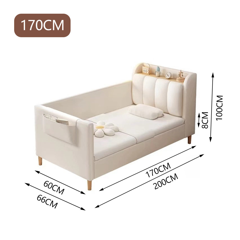 LUXORA B1521 150/180cm Solid Wood Frame Storage Mother & Baby Bed