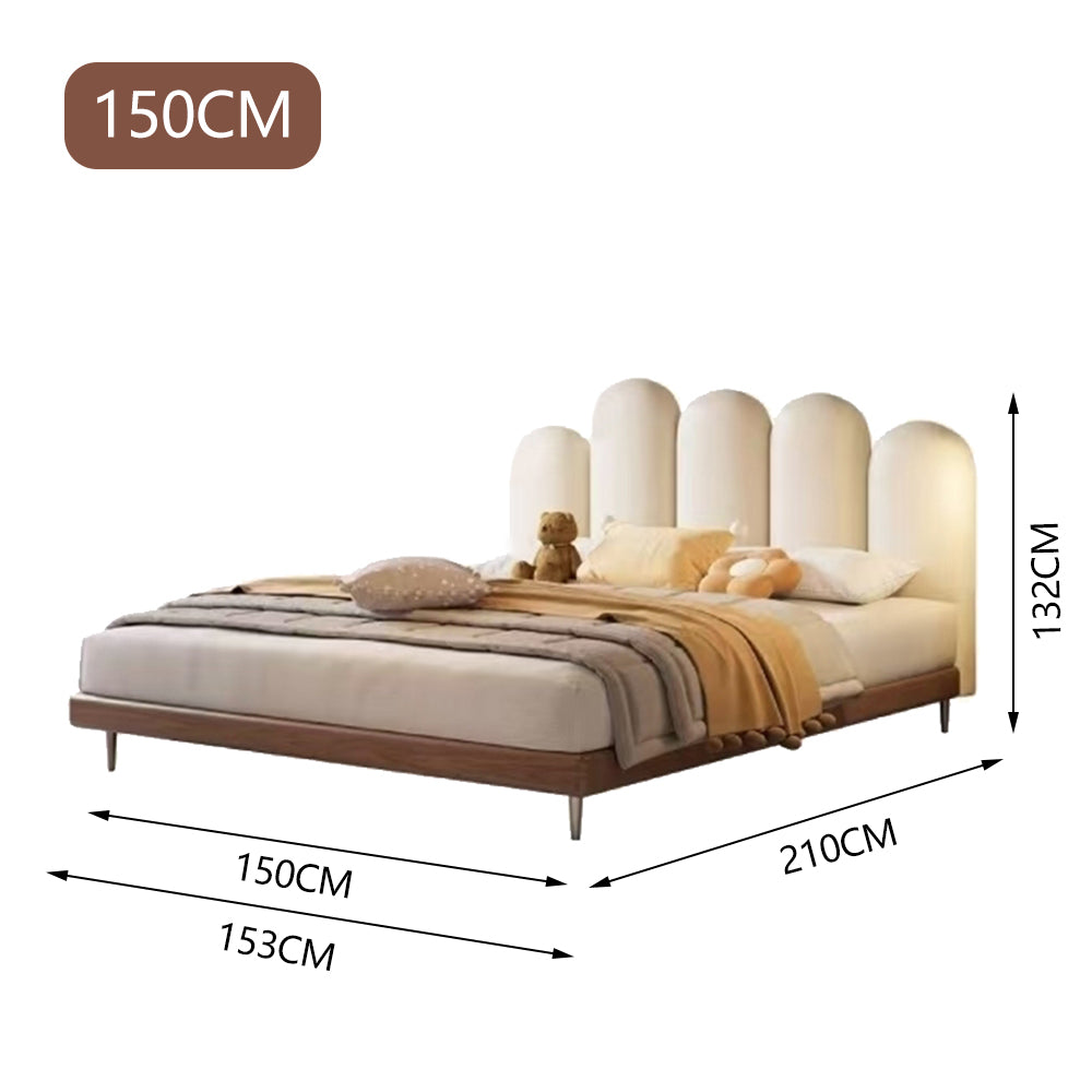 LUXORA B1671 150/180cm Solid Wood Frame Kids Bed-Artificial Leather