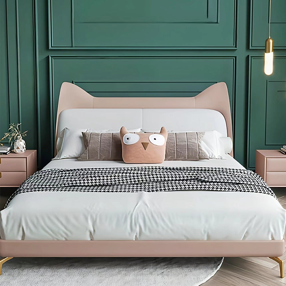 LUXORA CB1108 150/180cm Solid Wood Cartoon Bear Ear Shaped Kids Bed