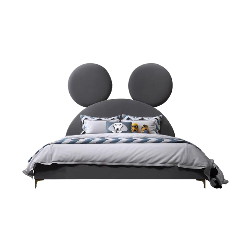 LUXORA CB1112 150/180cm Solid Wood Frame Cartoon Mouse Ear-Shaped Children's Bed
