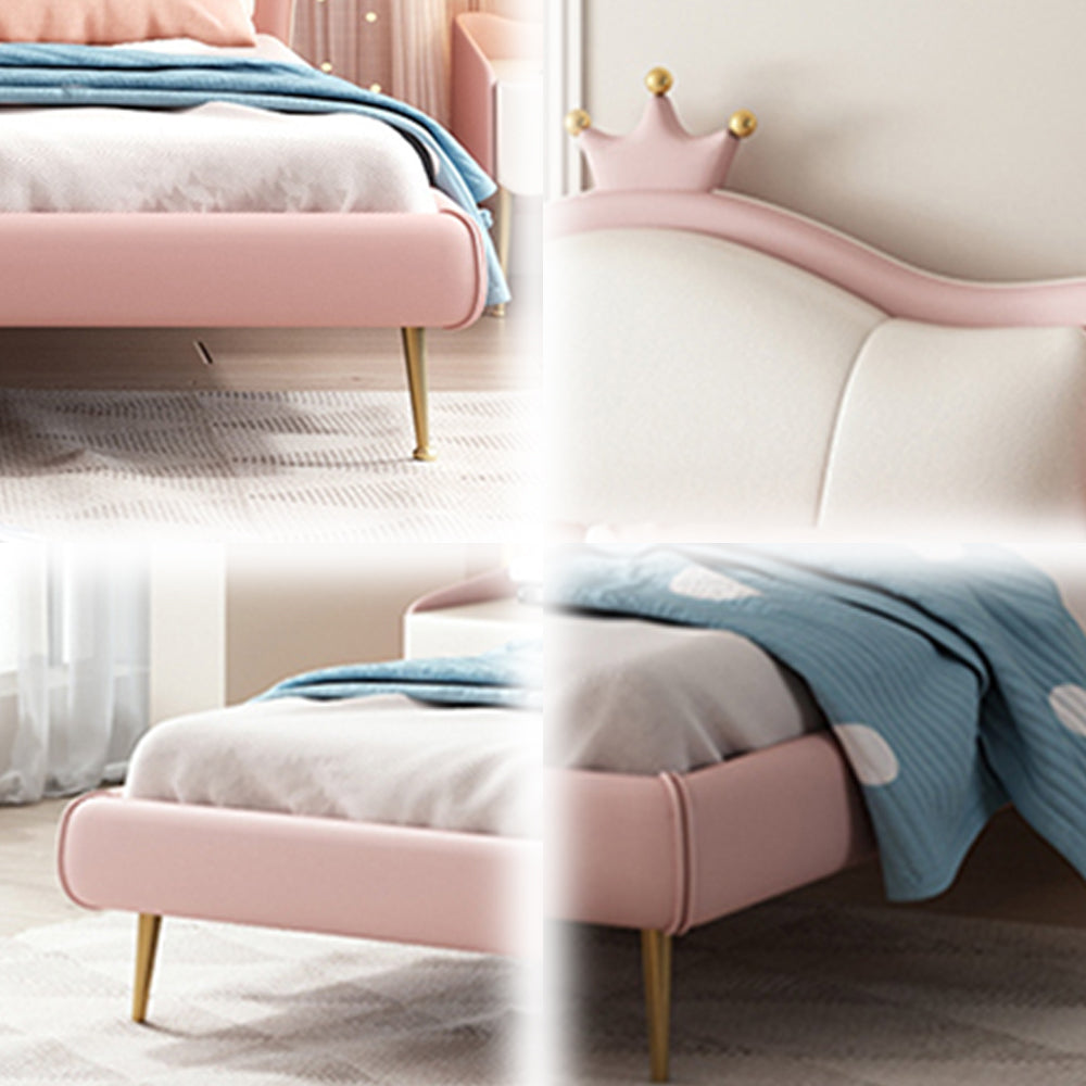 LUXORA CB1114 150/180cm Solid Wood Frame Cartoon Crown-Shaped Kids Bed