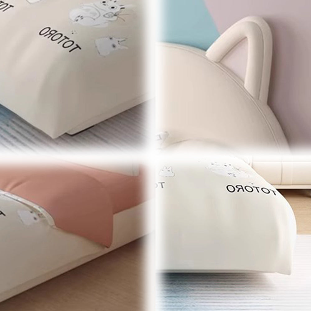 LUXORA CB1116 150/180cm Solid Wood Frame Cartoon Cat Ear-Shaped Kids Bed