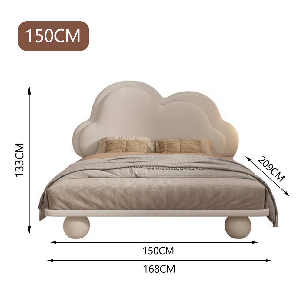 LUXORA CB1126 150/180cm Solid Wood Frame Cartoon Cloud-Shaped Kids Bed