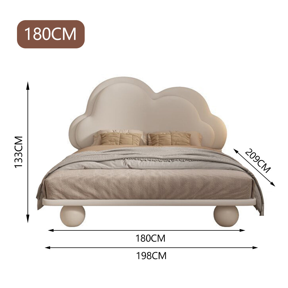 LUXORA CB1126 150/180cm Solid Wood Frame Cartoon Cloud-Shaped Kids Bed