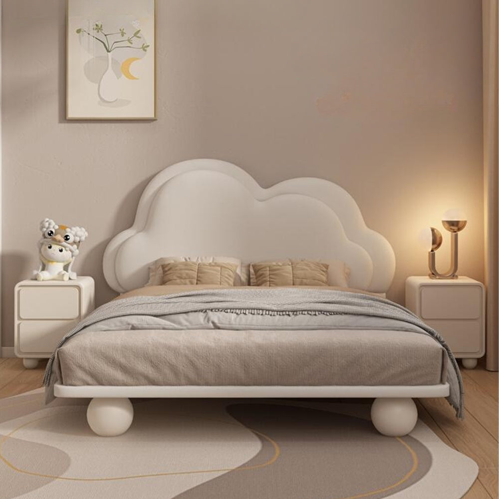 LUXORA CB1126 150/180cm Solid Wood Frame Cartoon Cloud-Shaped Kids Bed