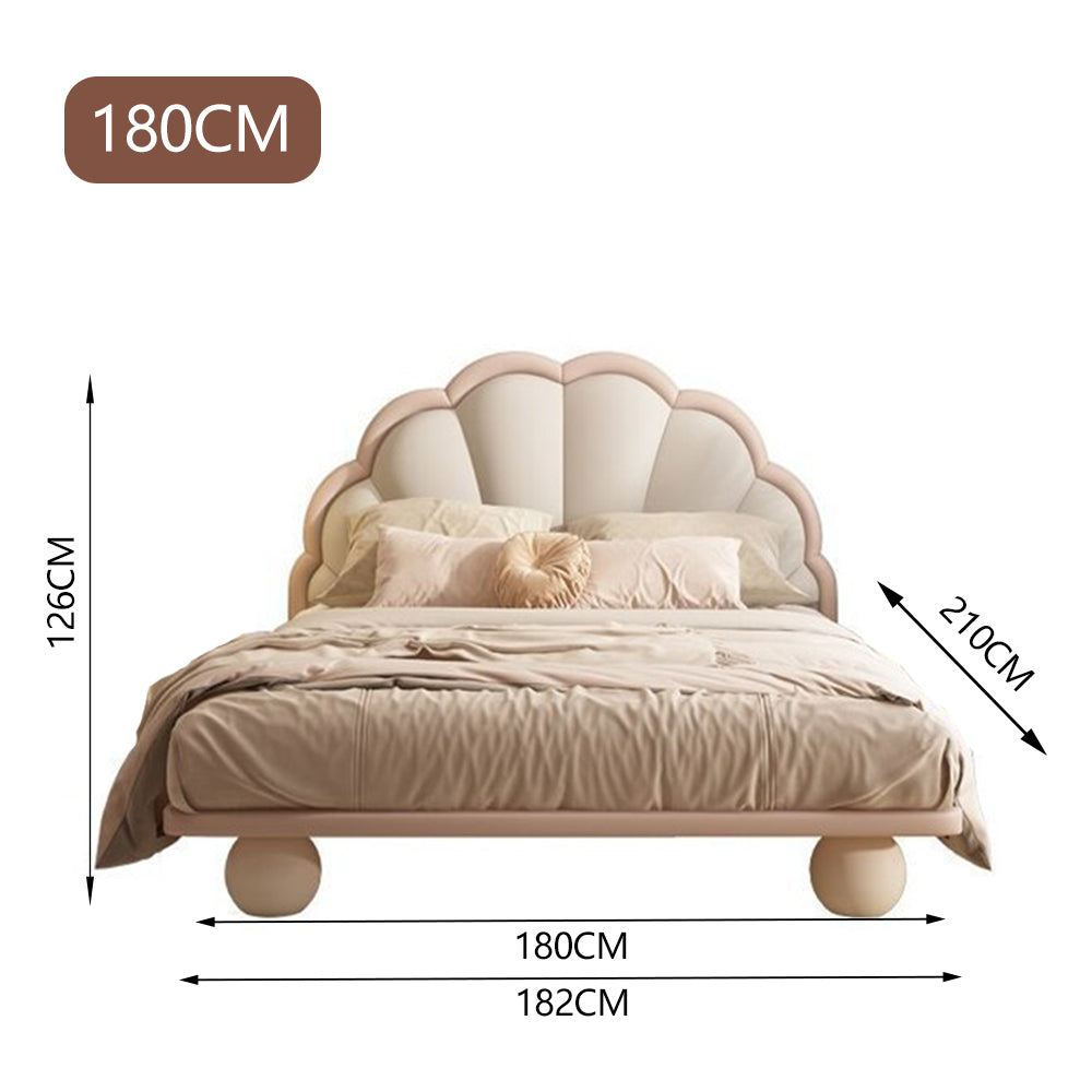 LUXORA CB1191 150/180cm Solid Wood Frame Cartoon Petal-Shape Kids Bed