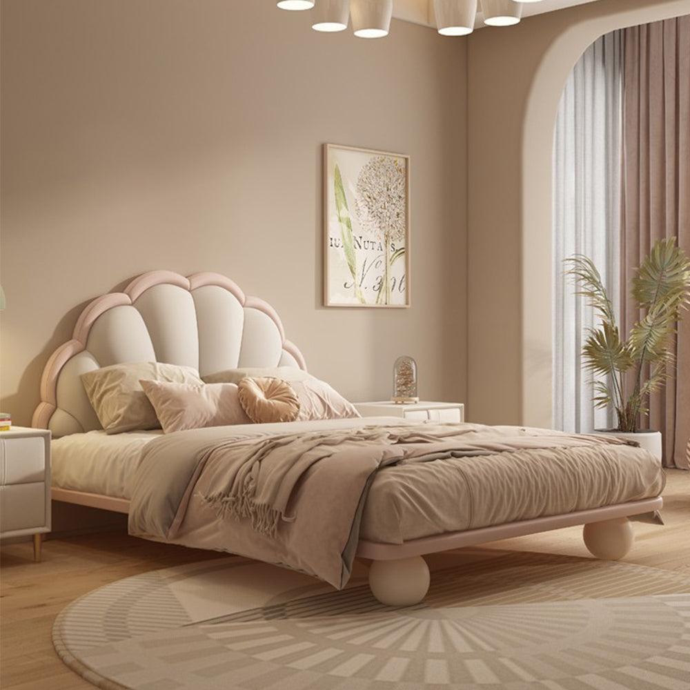 LUXORA CB1191 150/180cm Solid Wood Frame Cartoon Petal-Shape Kids Bed