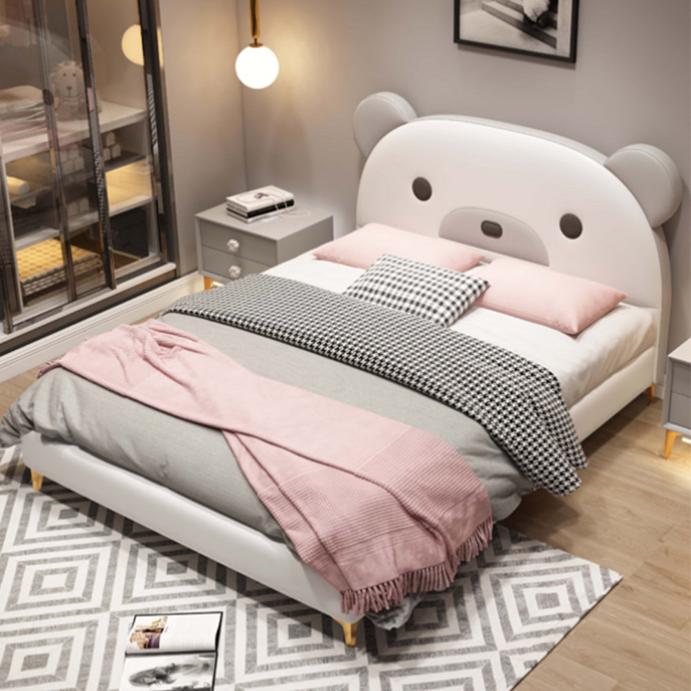 LUXORA CB1193 150/180cm Solid Wood Frame Cartoon Bear-Shaped Kids Bed