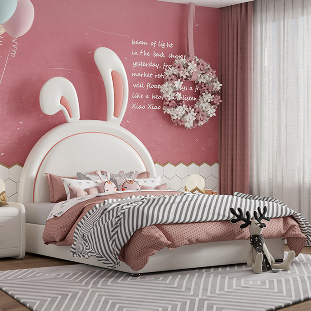 LUXORA CB1194 150/180cm Solid Wood Frame Cartoon Little Bunny Ear-Shape Kids Bed