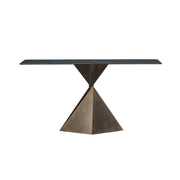 LUXORA CC1012 100/120/140cm Minimalist Style Sintered Stone Top Geometric Design Console Table