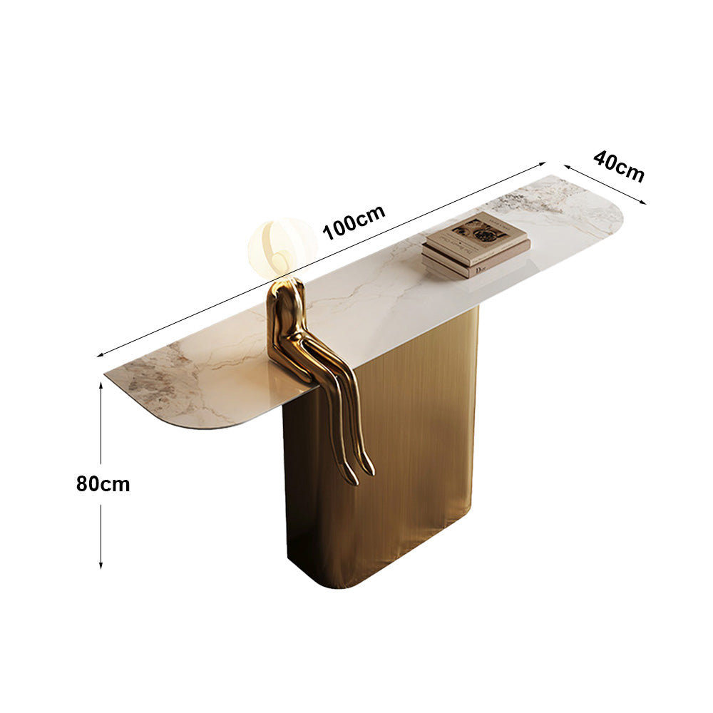 LUXORA CC1013 100/120/140cm Luxurious Style Sintered Stone Top Console Table