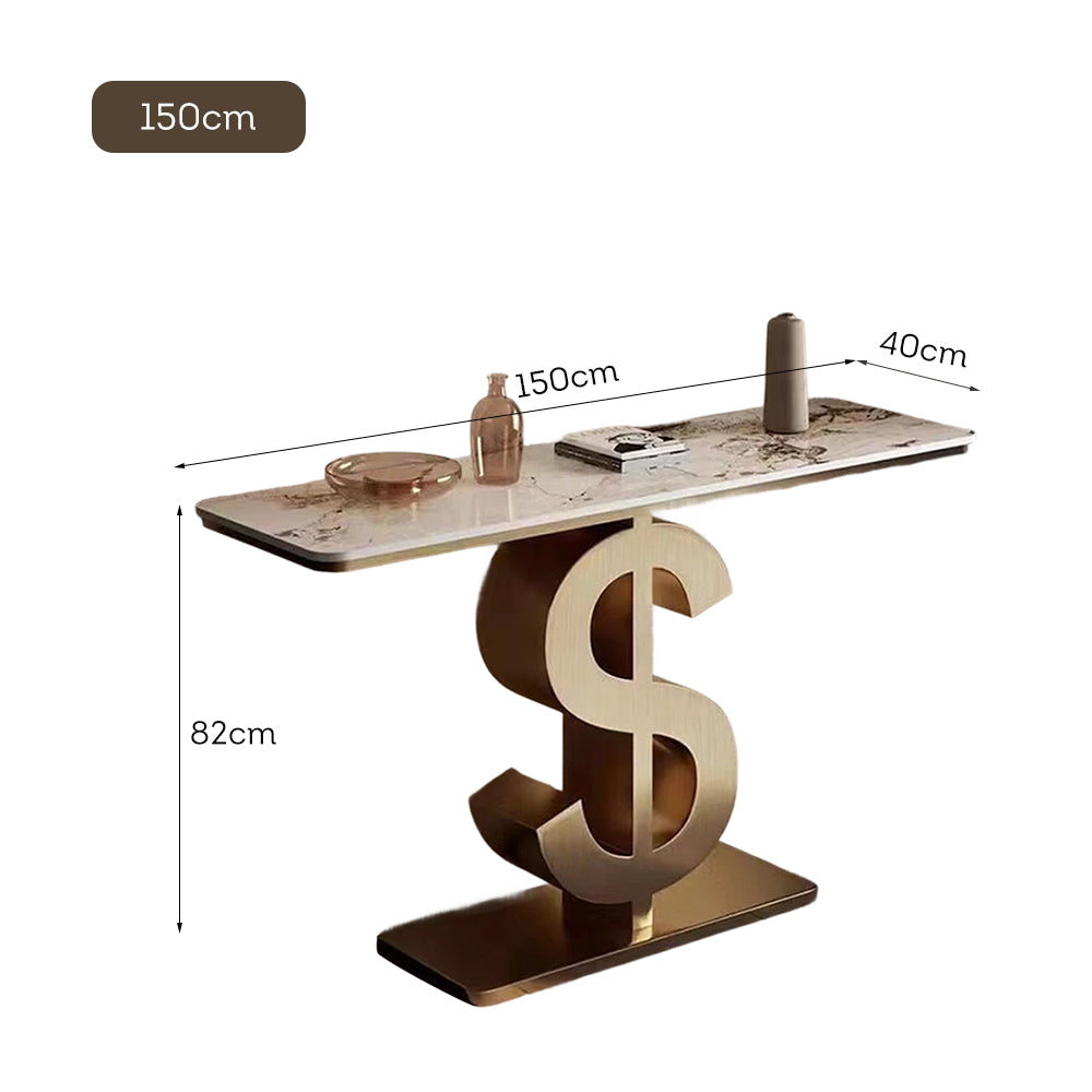 LUXORA CC1028 120/150cm Length Console Table Sintered Stone Countertop
