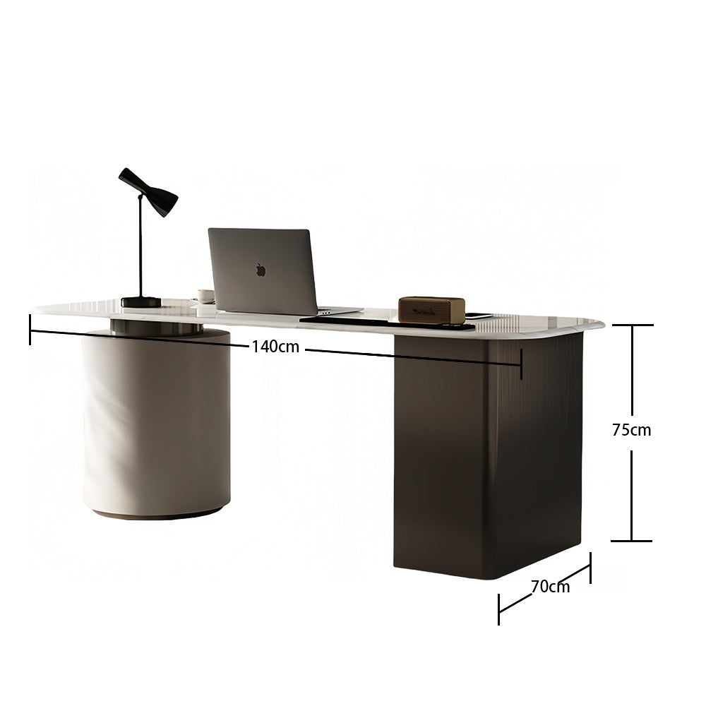 LUXORA DR1099 140/160/180cm Minimalist Style Supercrystal Stone Desk