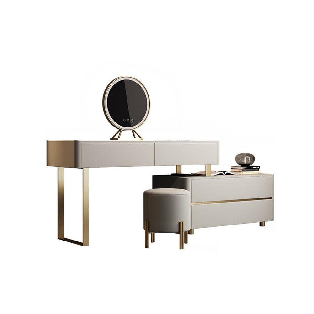 LUXORA DR1010 130cm Pine Frame Rock Board Desktop Dressing Table