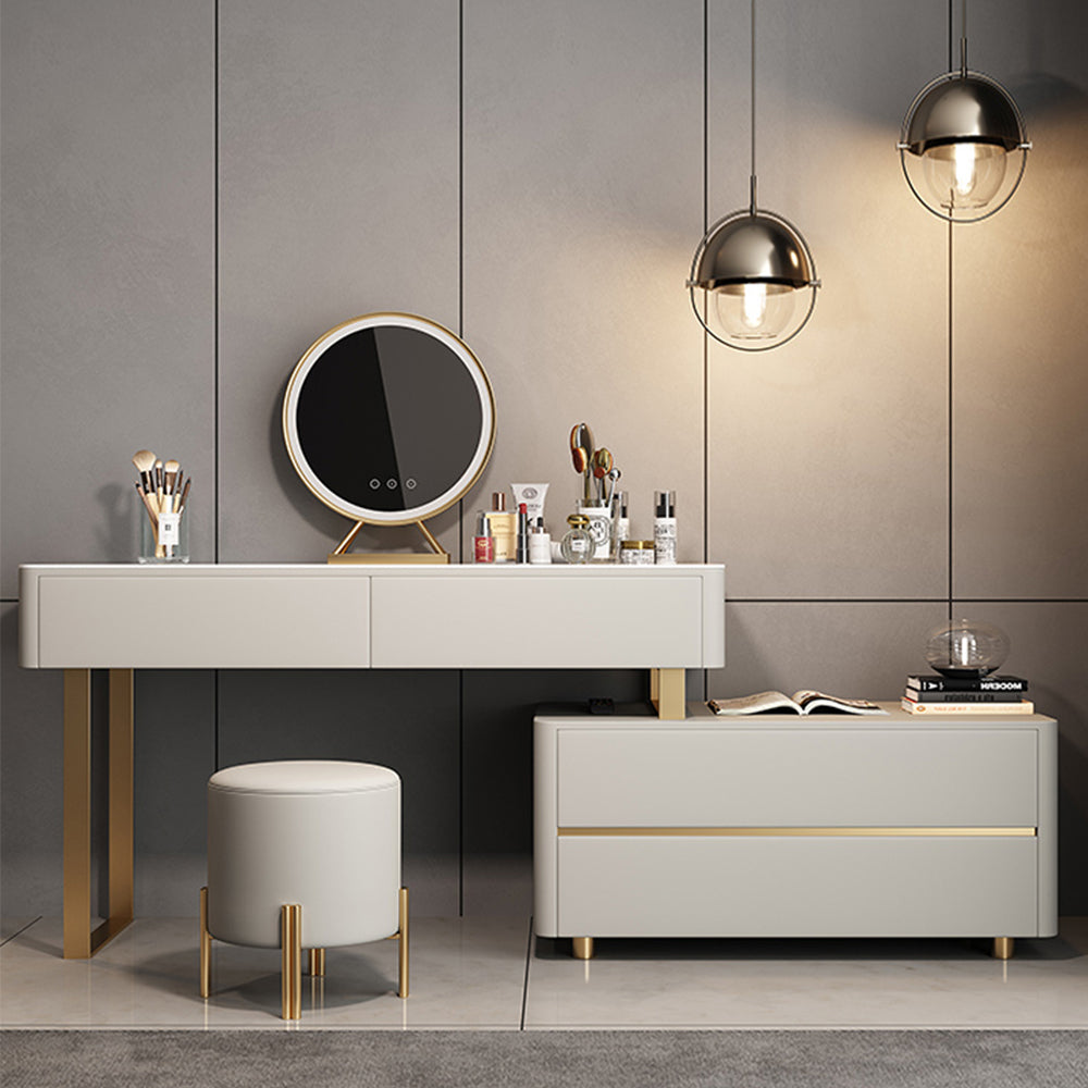 LUXORA DR1010 130cm Pine Frame Rock Board Desktop Dressing Table