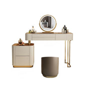 LUXORA DR1013 80-120cm Pine Frame Rock Board Desktop Dressing Table