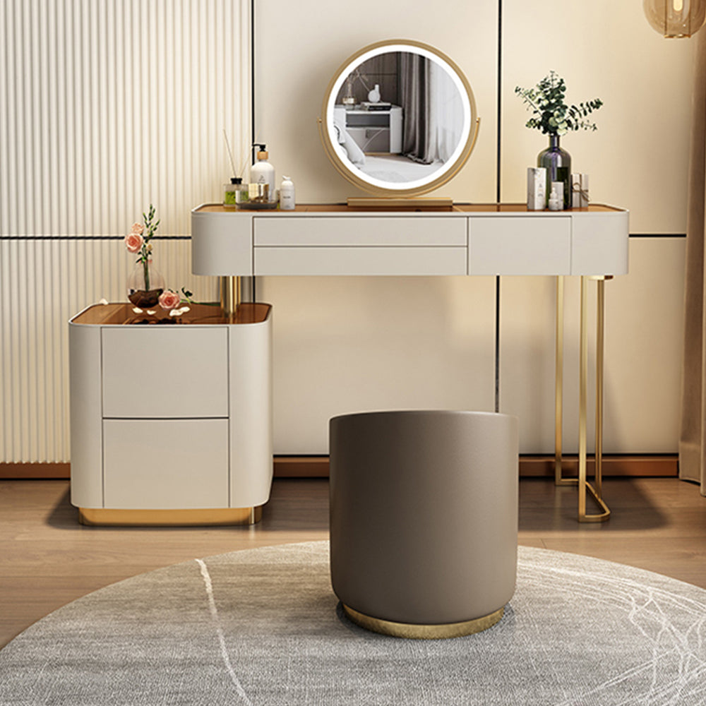 LUXORA DR1013 80-120cm Pine Frame Rock Board Desktop Dressing Table