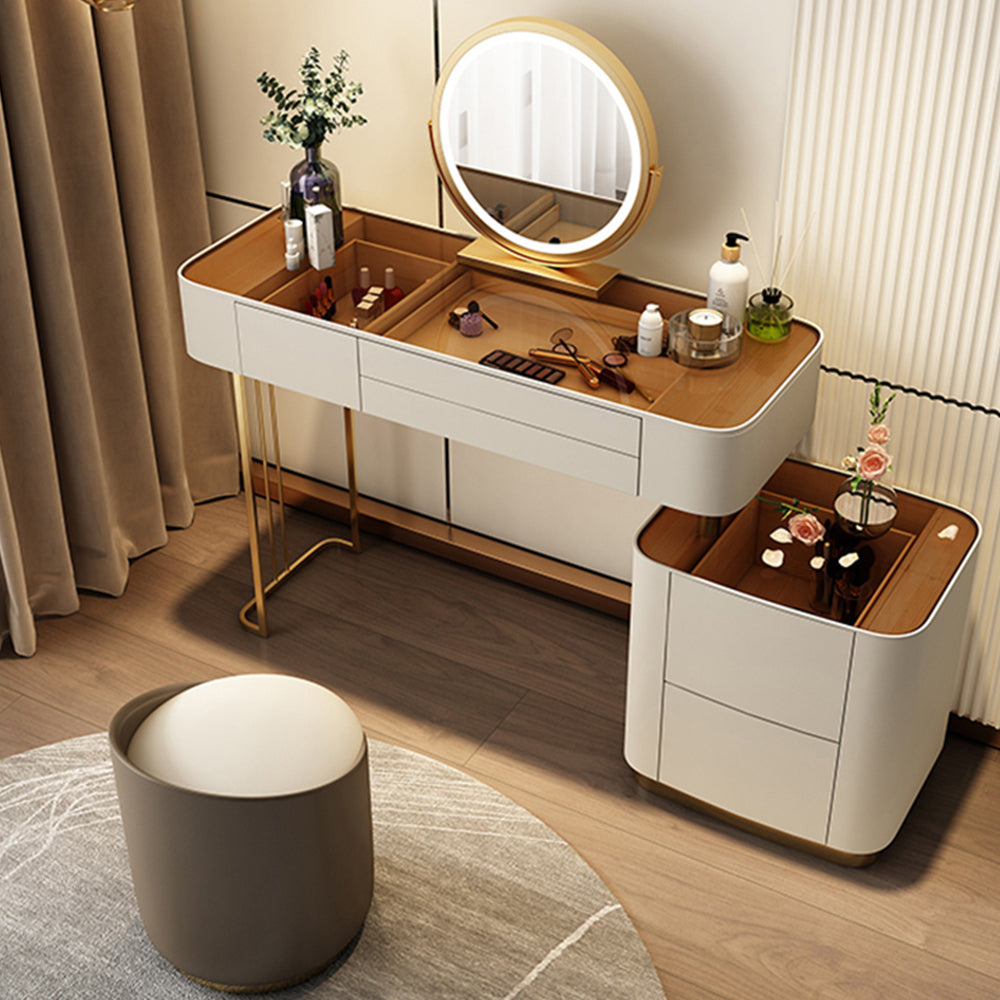 LUXORA DR1013 80-120cm Pine Frame Rock Board Desktop Dressing Table