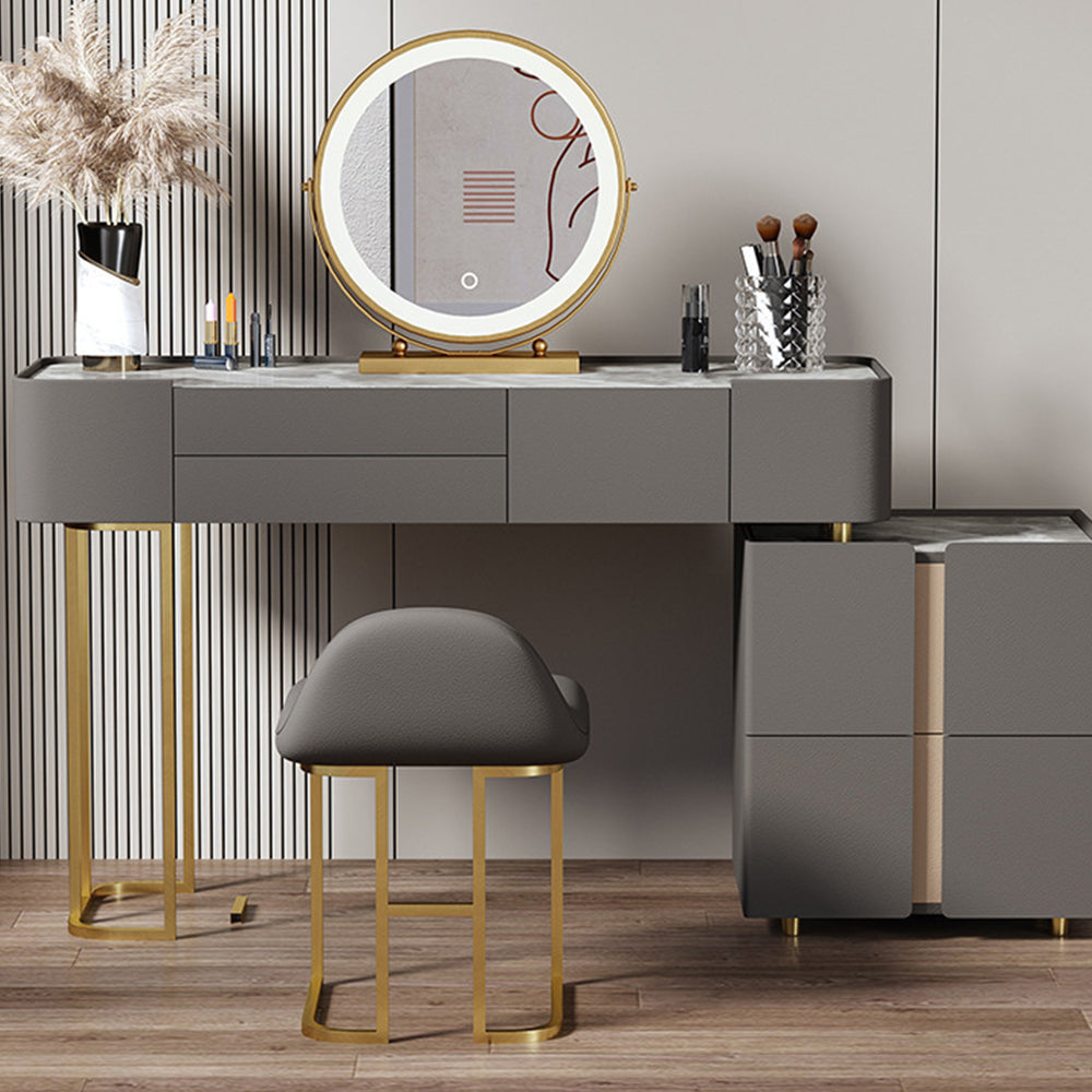 LUXORA DR1016 80-120cm Pine Frame Rock Board Desktop Dressing Table